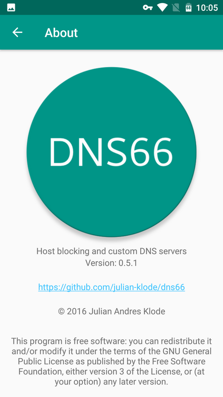 DNS66 0.6.8 APK feature