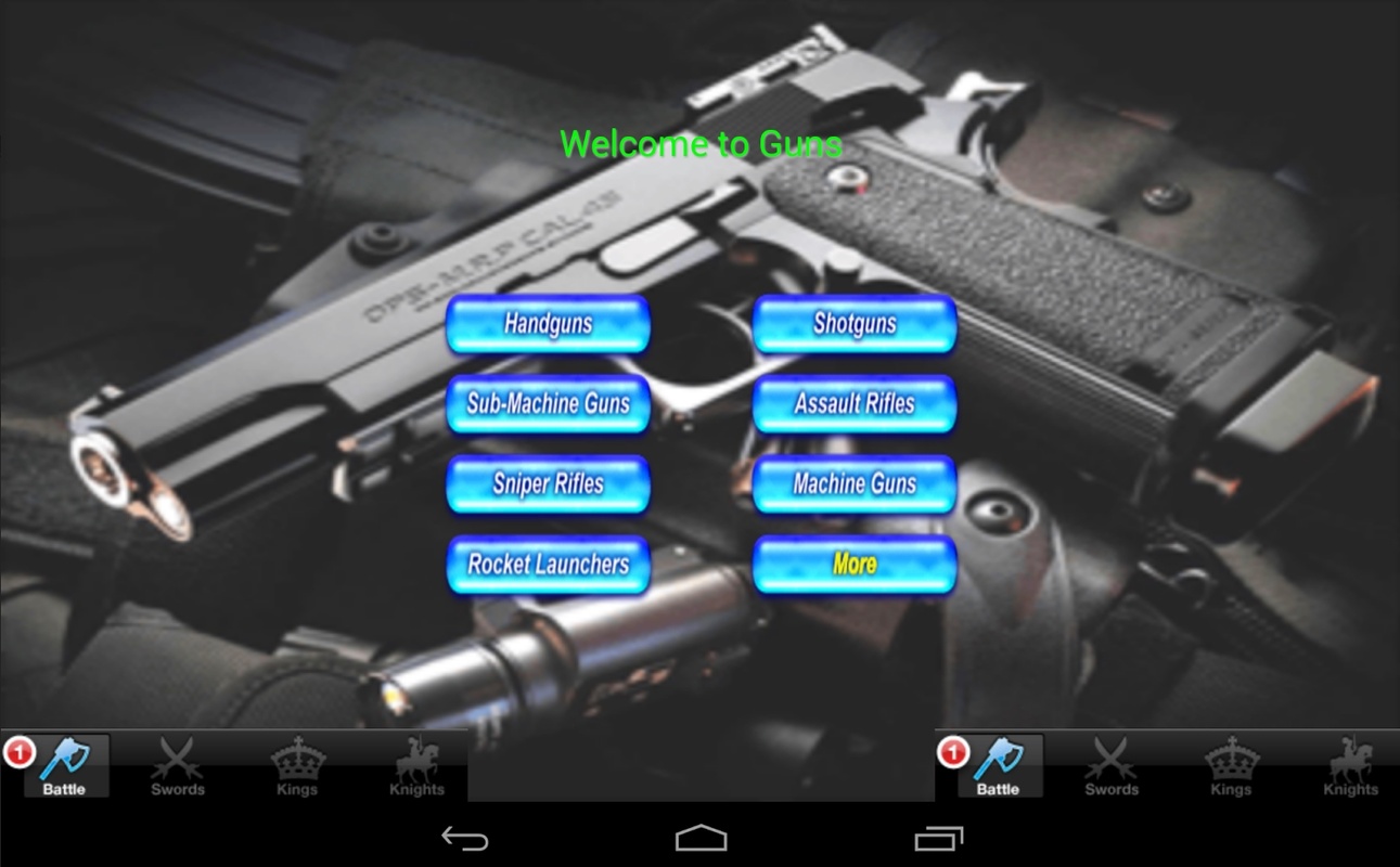 Guns 1.120 APK feature