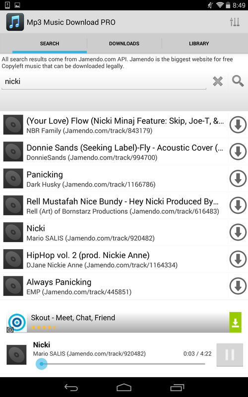 Mp3 Music Download PRO 1.0 APK feature