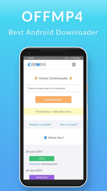 OFFMP4 0.9.1 APK feature