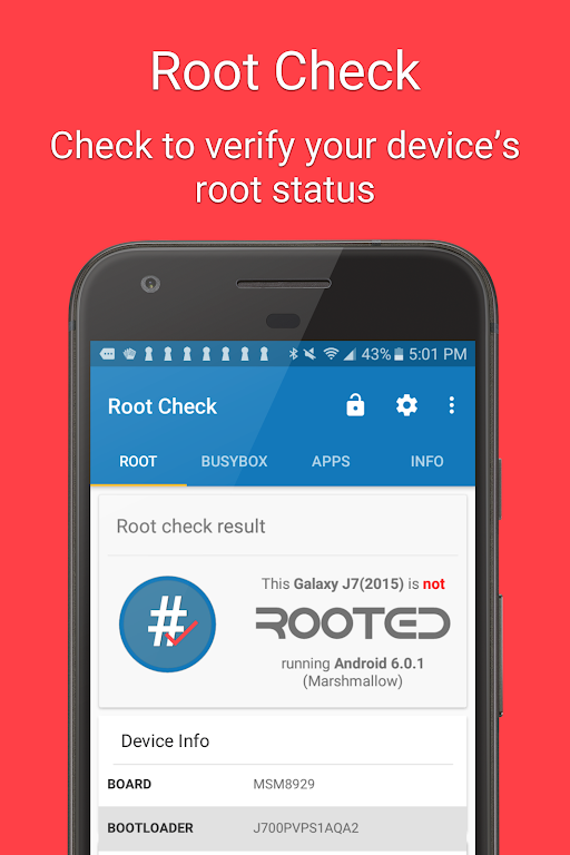Root Check 4.6.0(44203) APK feature