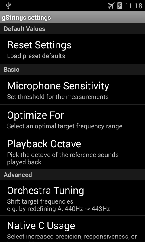 Tuner gStrings Free 2.3.6 APK feature