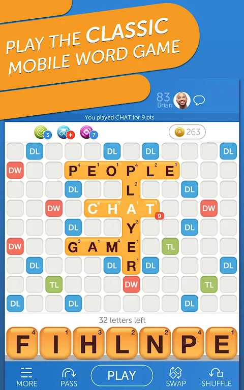 Words With Friends Free 19.811 APK feature