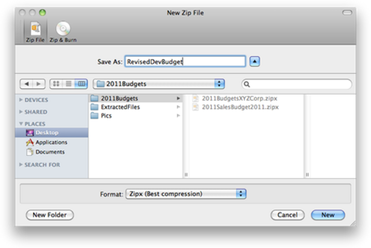 WinZip 9.0 feature