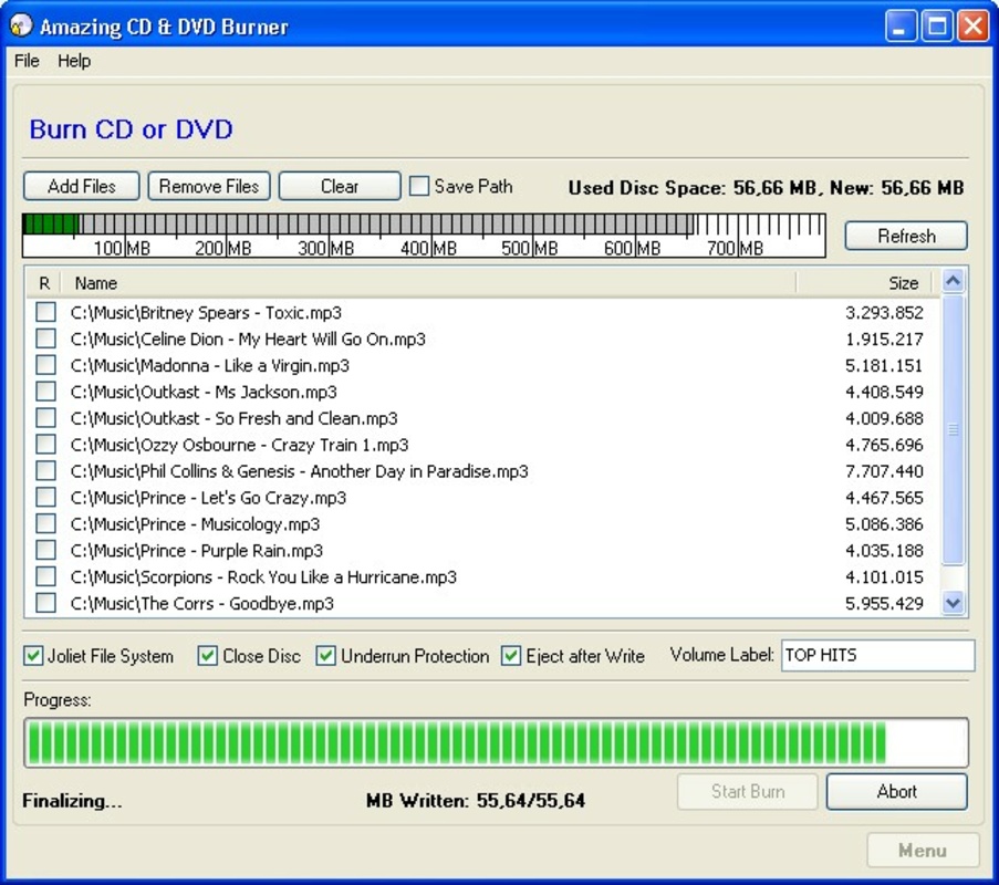 Amazing CD DVD Burner 2.2.6 for Windows Screenshot 1