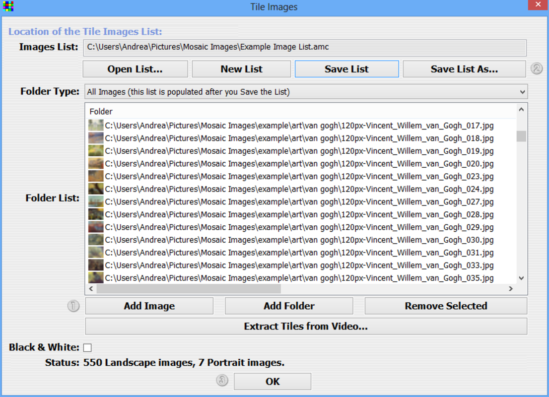AndreaMosaic 3.53.0 for Windows Screenshot 1