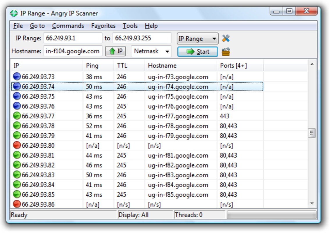 Angry IP Scanner 3.9.1 feature