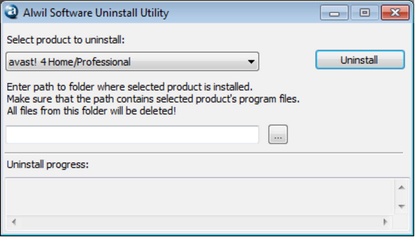 Avast Uninstall Utility 11.1.2253.1653 feature