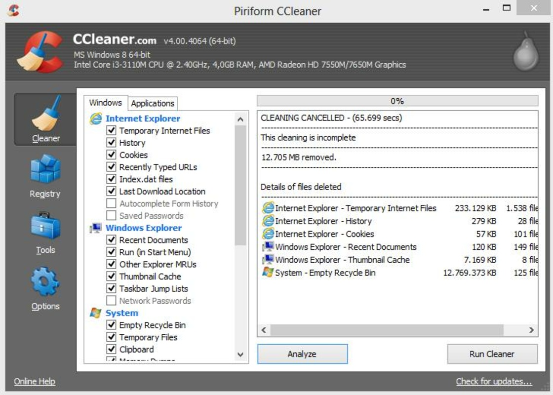 CCleaner 6.16 for Windows Screenshot 1