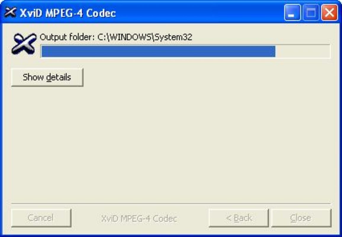 Codec Nics XviD MPEG-4 1.2.1 for Windows Screenshot 1