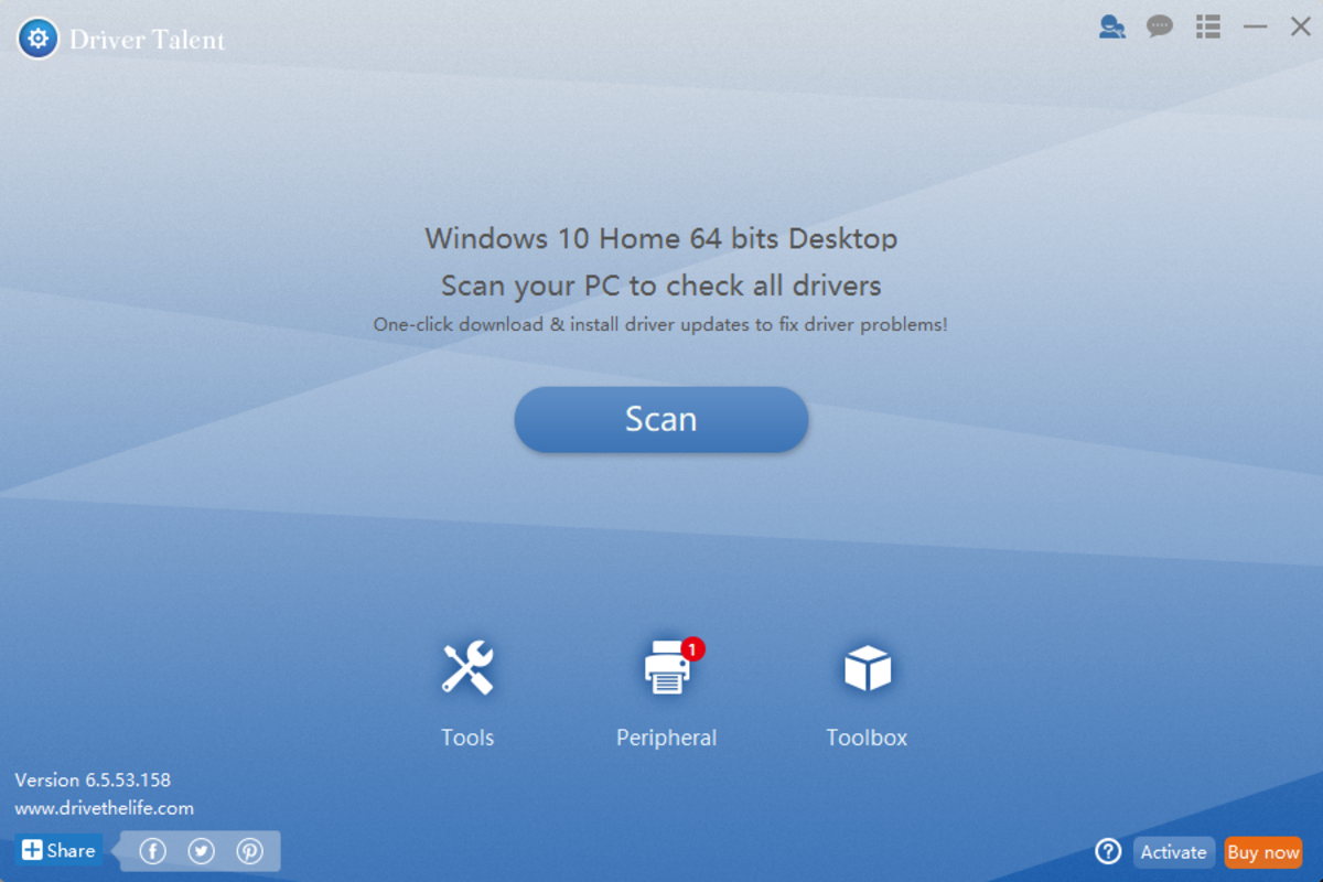 Driver Talent 8.1.11.30 for Windows Screenshot 1