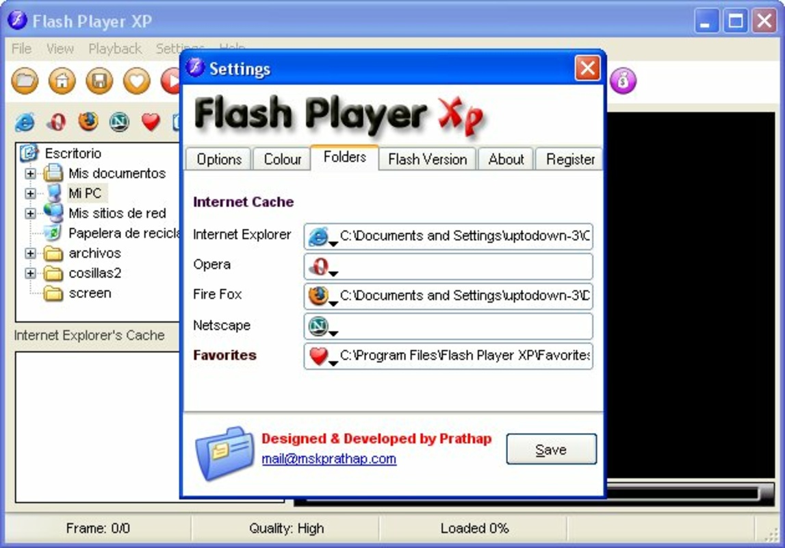 Flash Player XP 2.00 feature