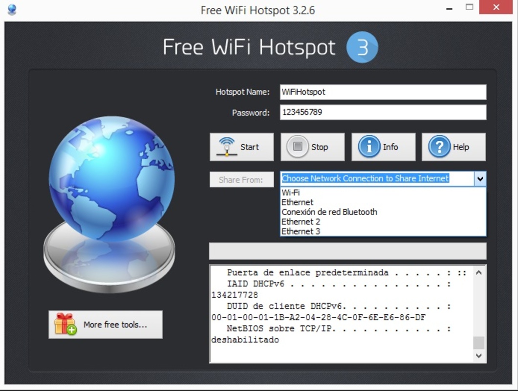 Free WiFi Hotspot 3.2.8 feature