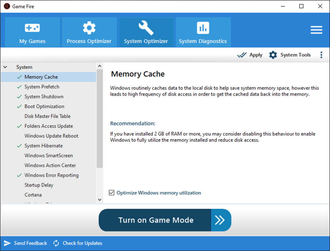 Game Fire 7.1.4522 for Windows Screenshot 1