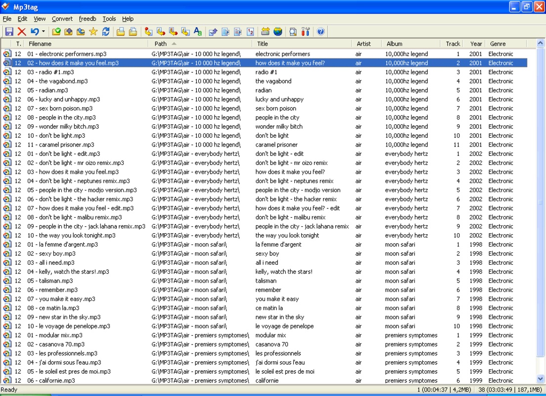 MP3Tag 3.22b for Windows Screenshot 1