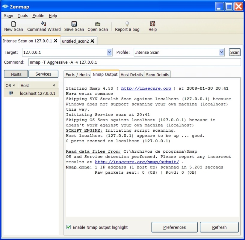Nmap 7.94 for Windows Screenshot 1