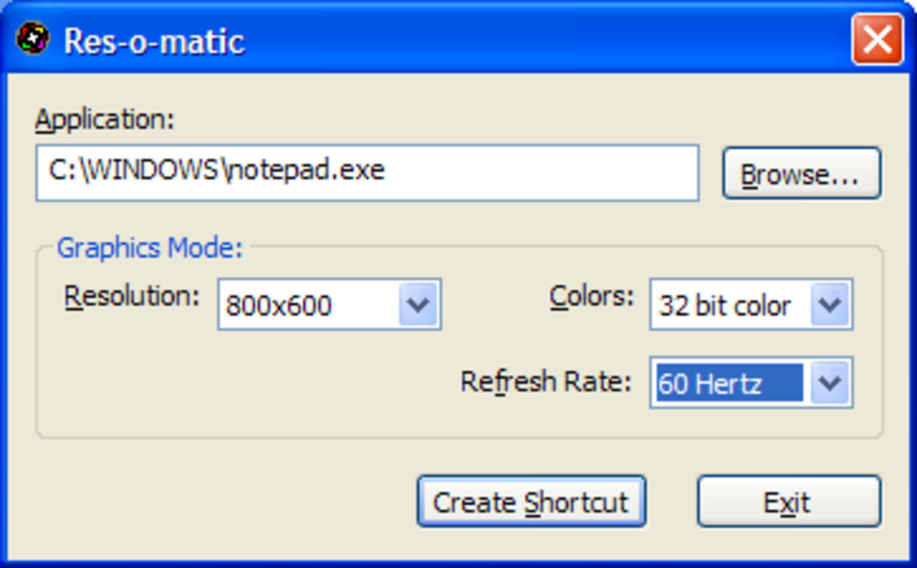 Res-o-matic 5.1 feature