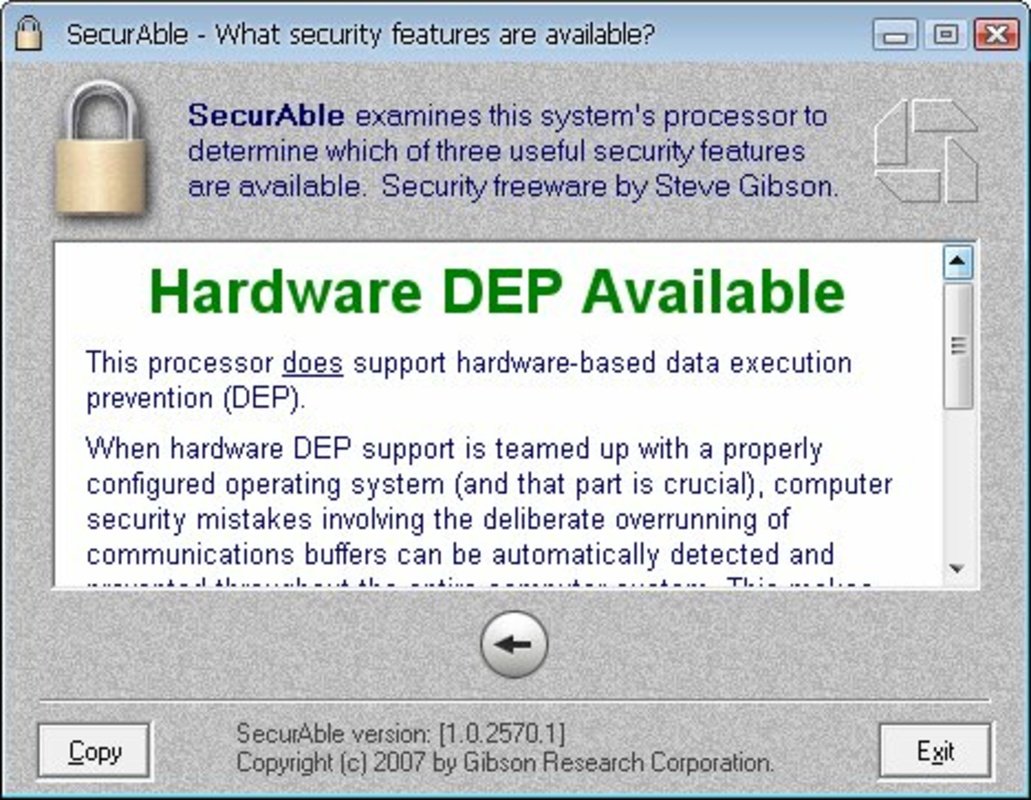 SecurAble 1.02 for Windows Screenshot 1