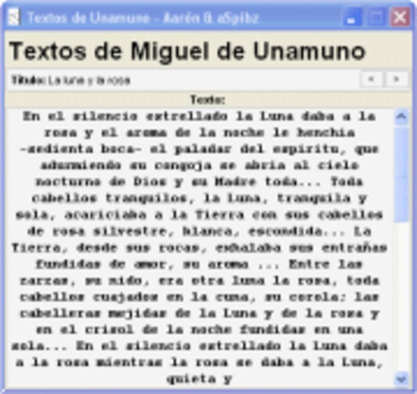 Textos de Unamuno 1.0 feature