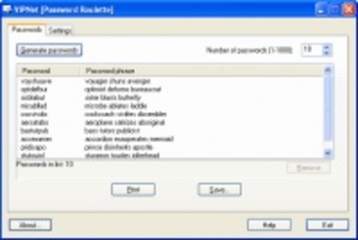 ViPNet Password Roulette 2.9.2 feature