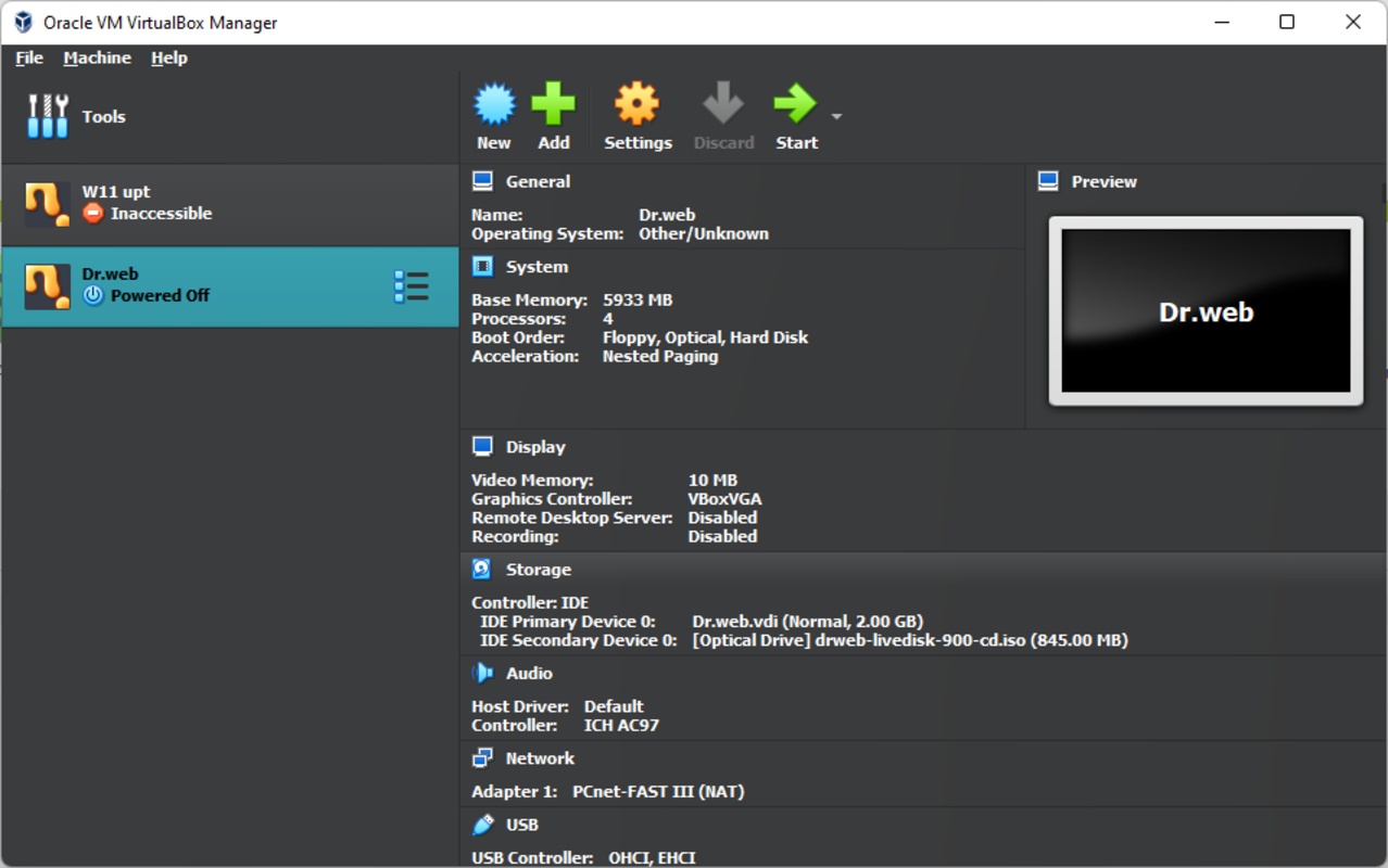 VirtualBox 7.0.10 for Windows Screenshot 1